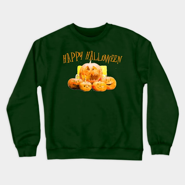 Happy Halloween Crewneck Sweatshirt by FurryBallBunny